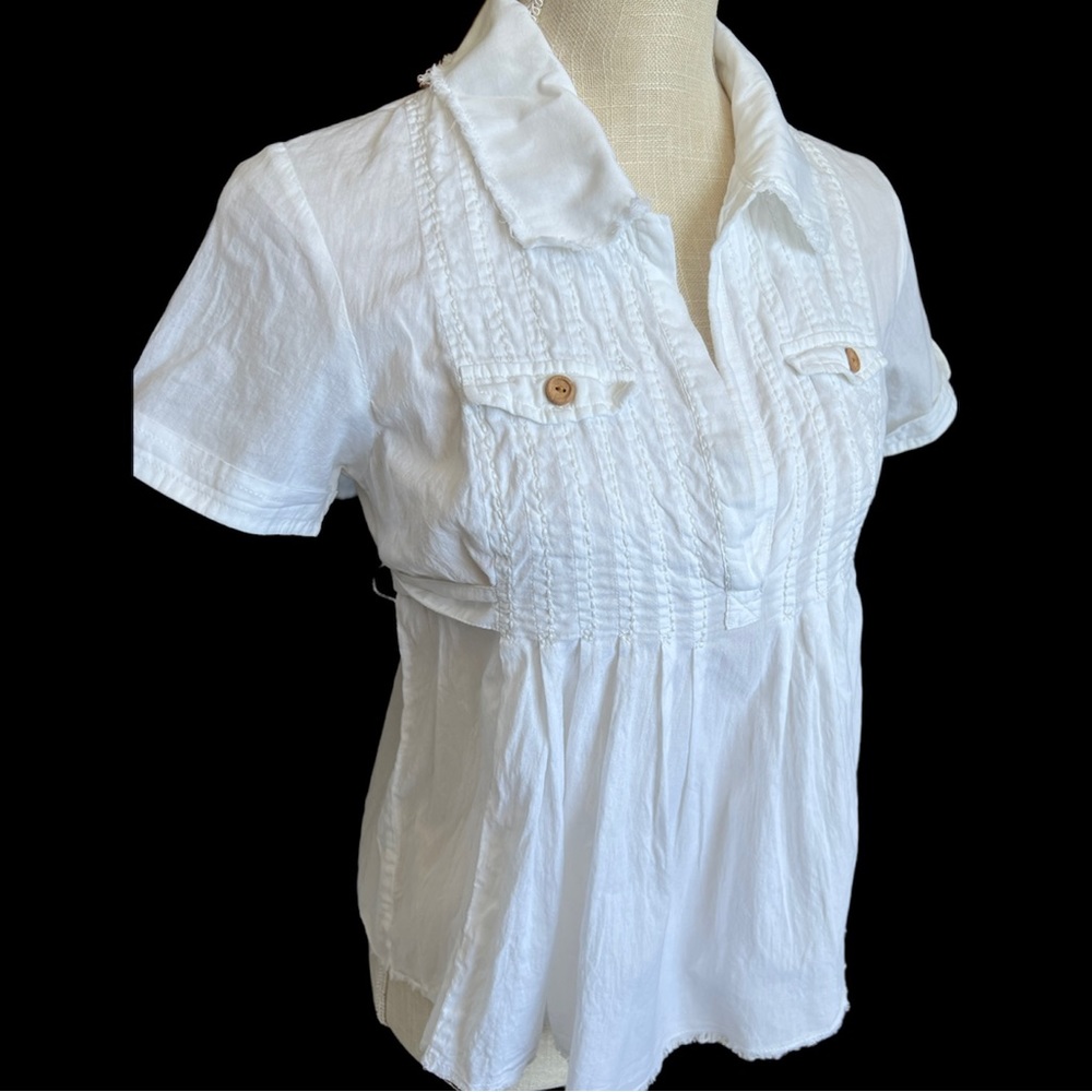 FREE PEOPLE Vintage Boho Embroidered Shirt 6 NWT - Picture 4 of 12